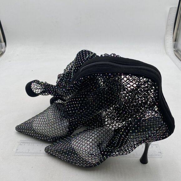 Women Bling Rhinestones Multi Colour Diamante Detail Over The Knee High Boot - Picture 2 of 6